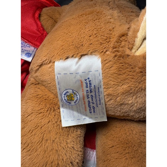 Build-A-Bear Holly the Moose Christmas Plush Snowflake Dress Red Bow 16" Retired - Picture 6 of 7